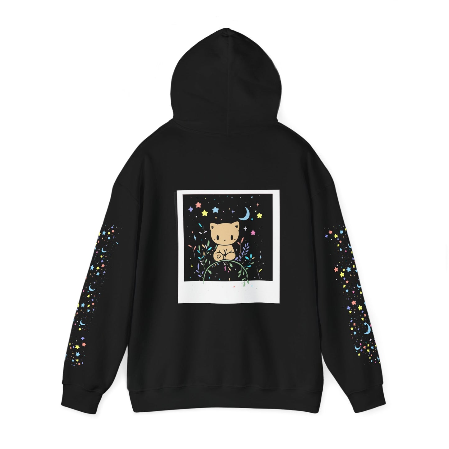 Pocket Kitty Vintage Hoodie, Pastel Kawaii Polaroid Harajuku