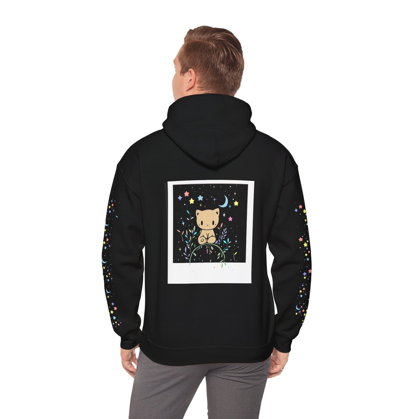 Pocket Kitty Vintage Hoodie, Pastel Kawaii Polaroid Harajuku