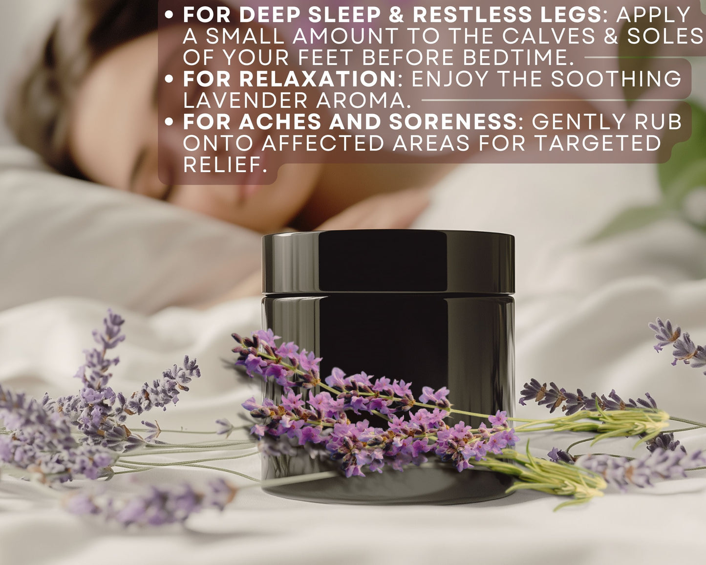 Magnesium Lavender Cream for Deep Sleep, Aches, & Relaxation