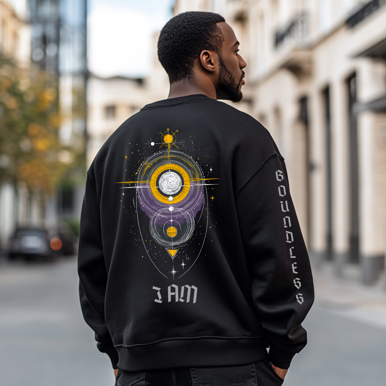 Unisex Anime Sweatshirt, Aesthetic, Minimalist Gothic Boundless Crewneck