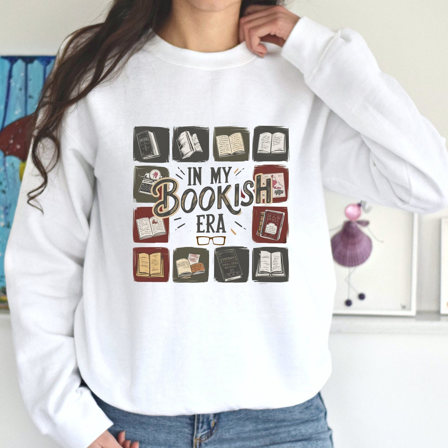 In my Bookish Era Literature Crewneck