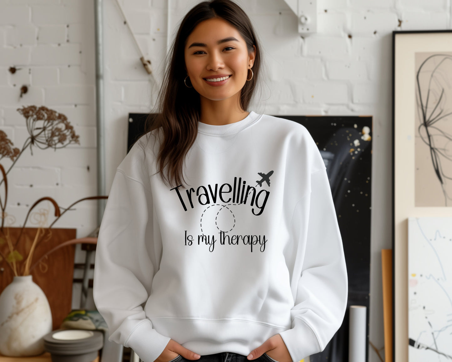 Travel Is My Therapy Sweatshirt