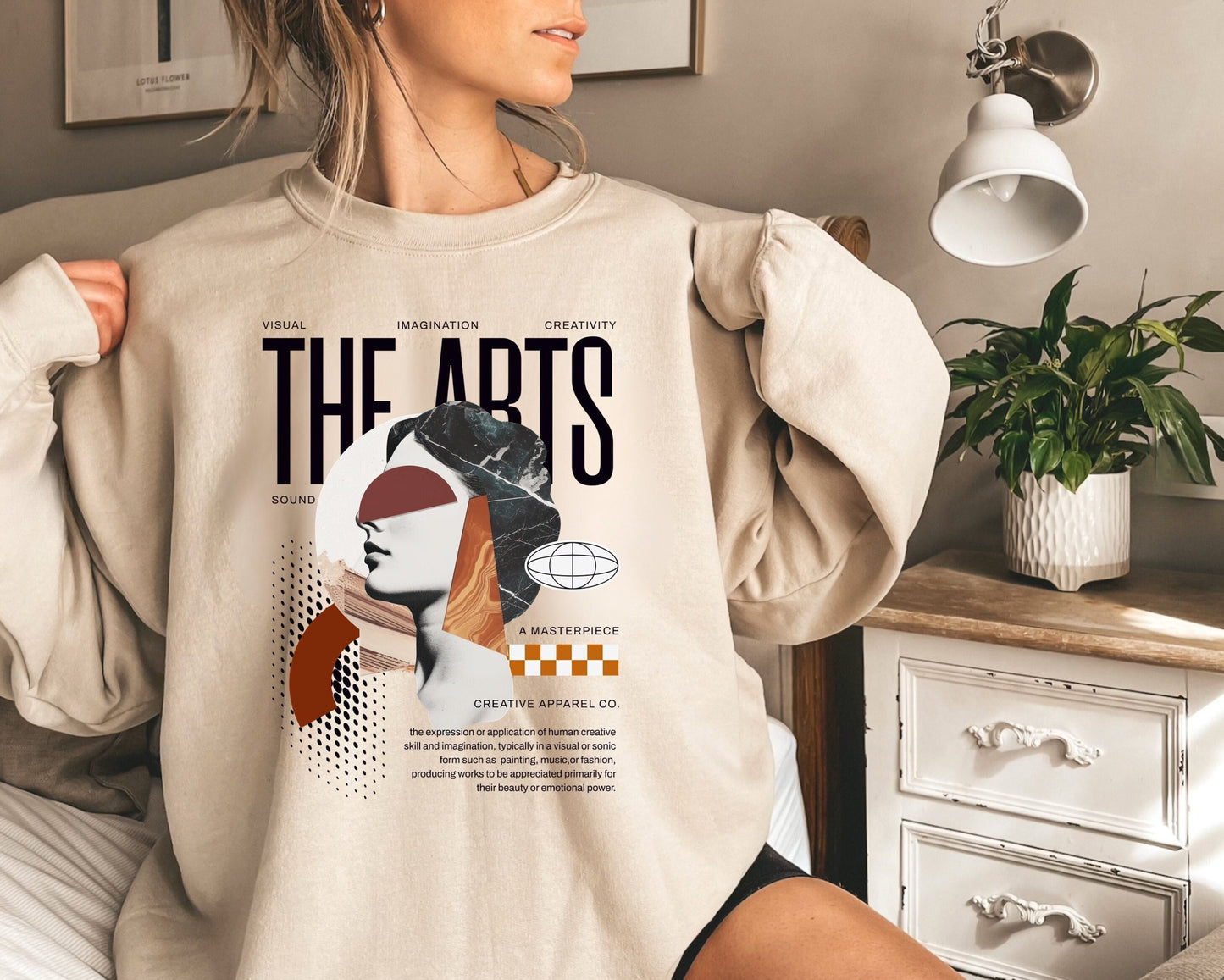 The Arts Collage Crewneck - Light Academia