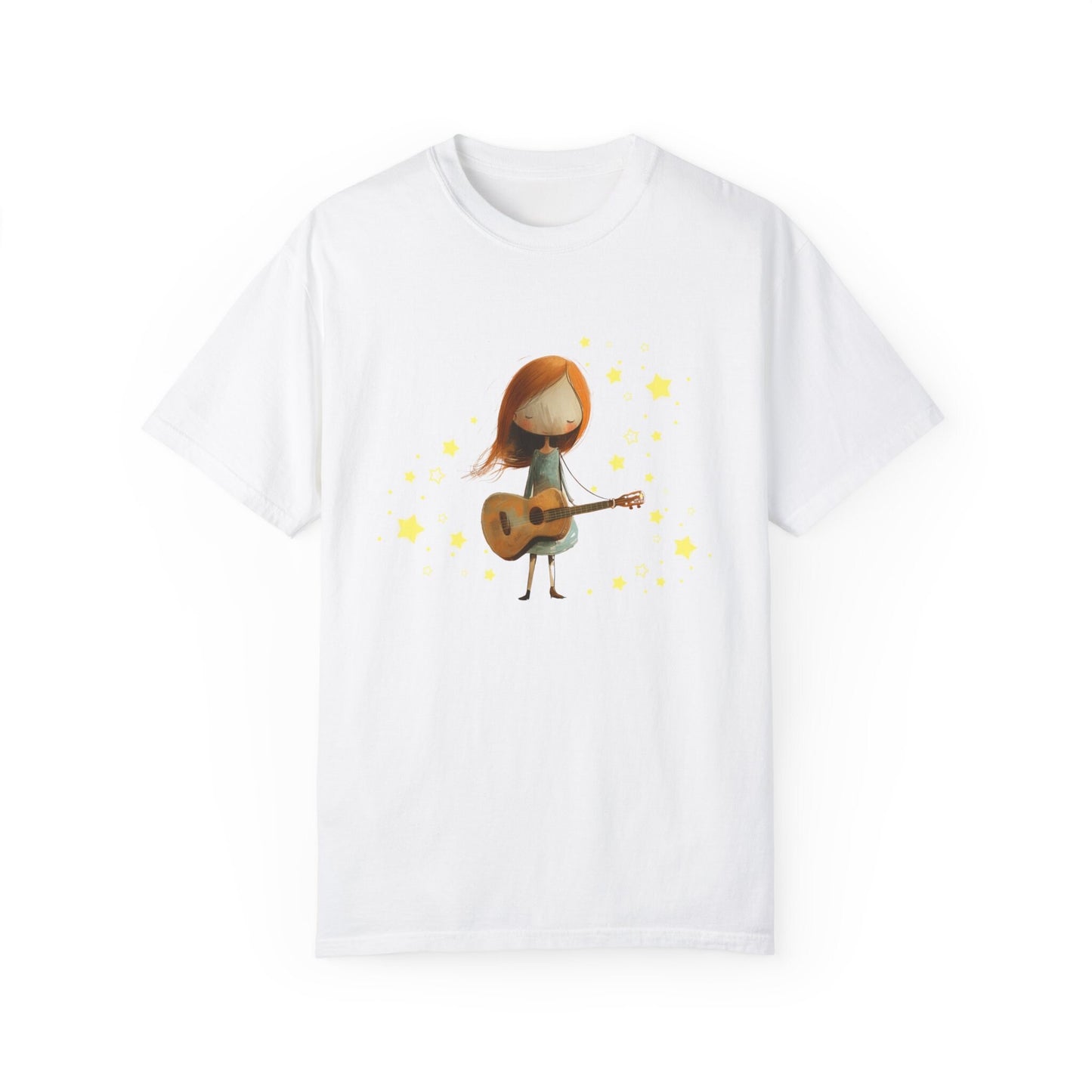 Guitar Girl Pop Art Shirt - Coquette VSCO Rockstar Design