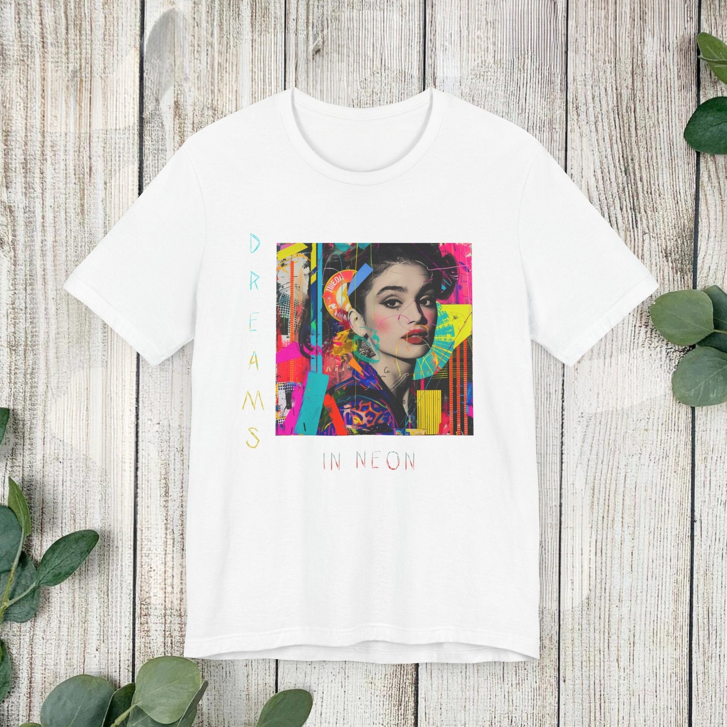 Dreams in Neon 90's Graphic Punk Rock T-shirt