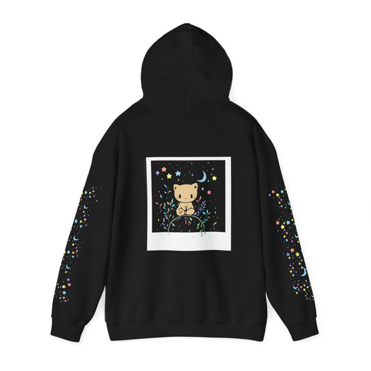 Pocket Kitty Vintage Hoodie, Pastel Kawaii Polaroid Harajuku
