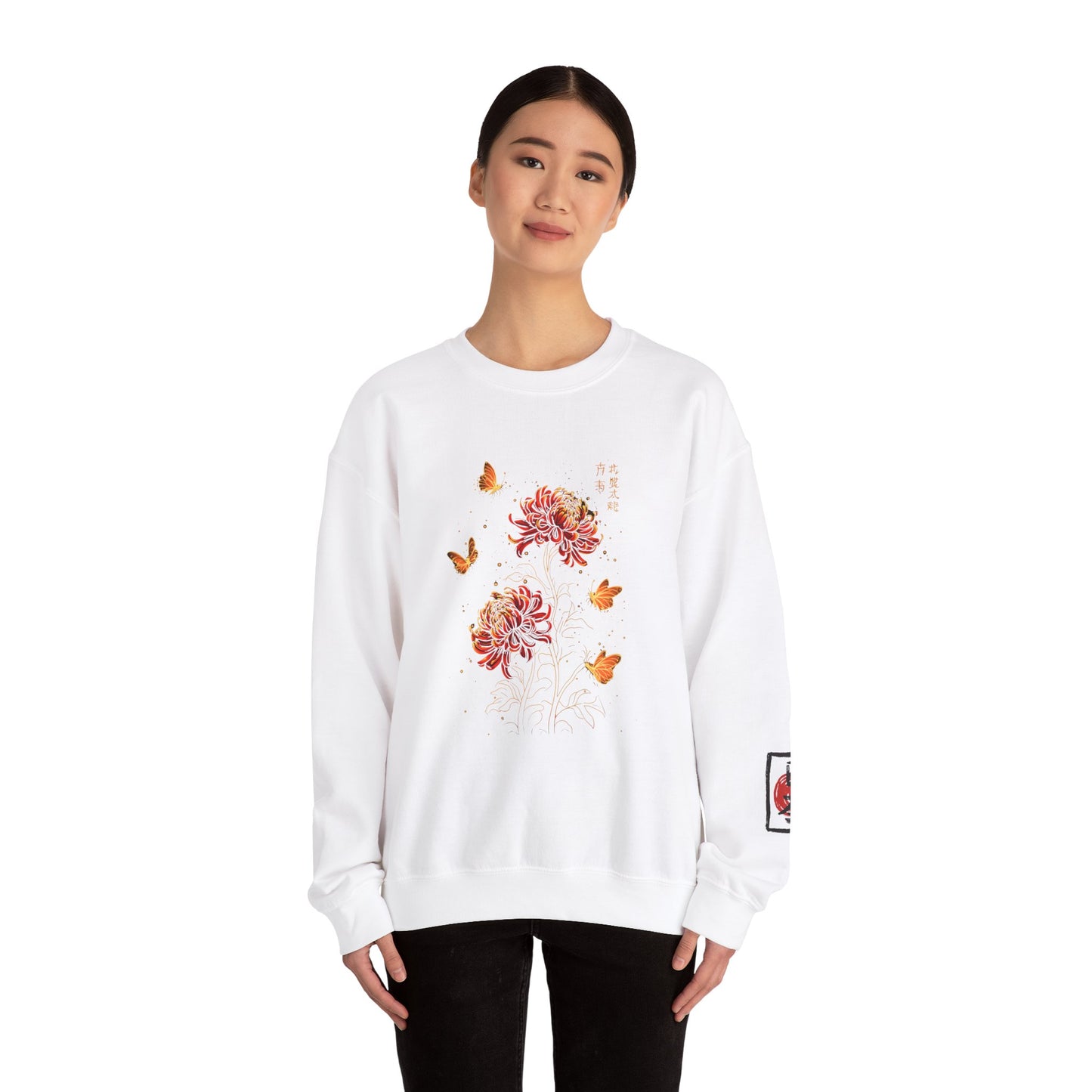 Red Spider Lily & Butterflies Anime Unisex Sweatshirt