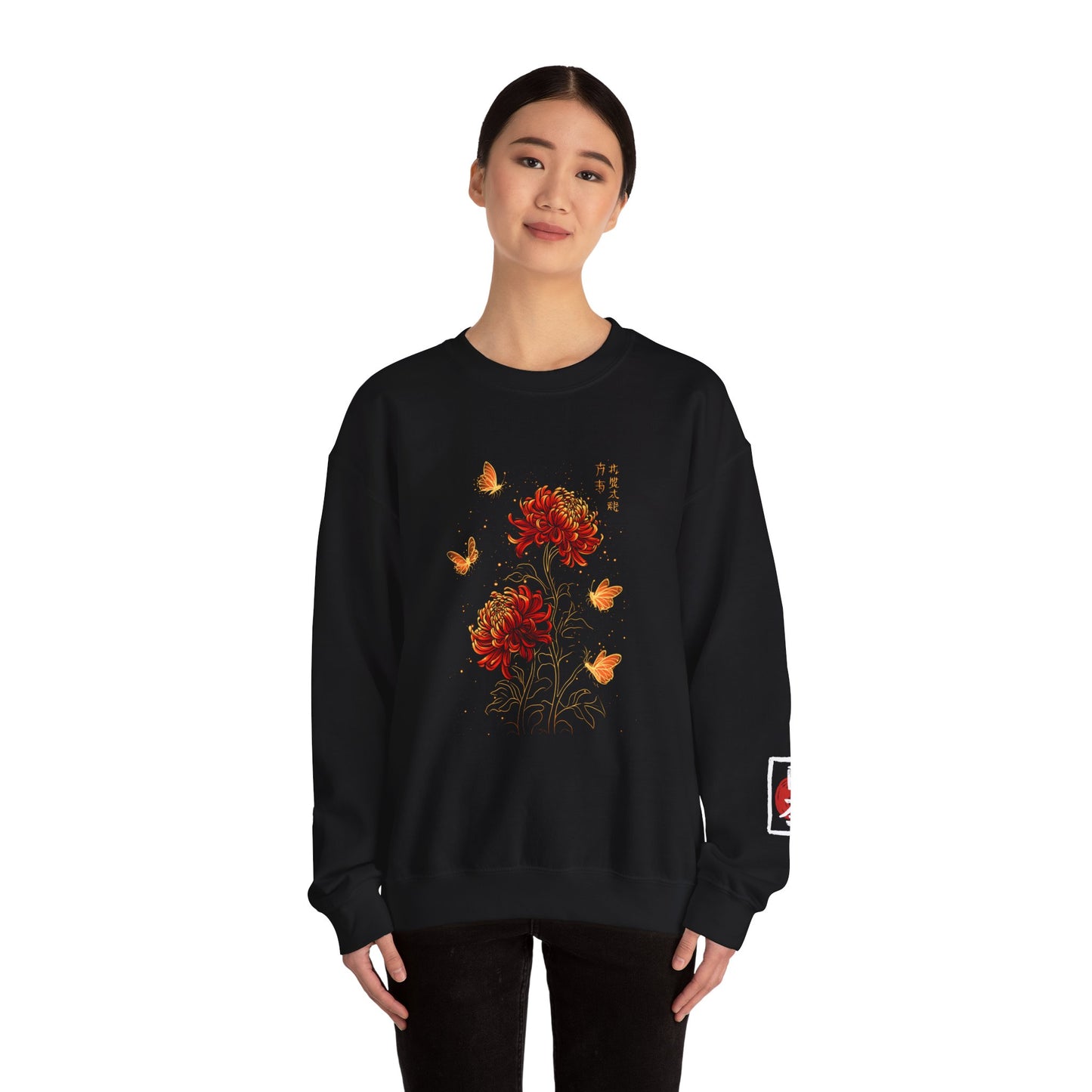 Red Spider Lily & Butterflies Anime Unisex Sweatshirt