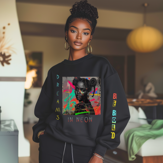 Indie 90's Punk Rock Sweatshirt - Dreams in Neon