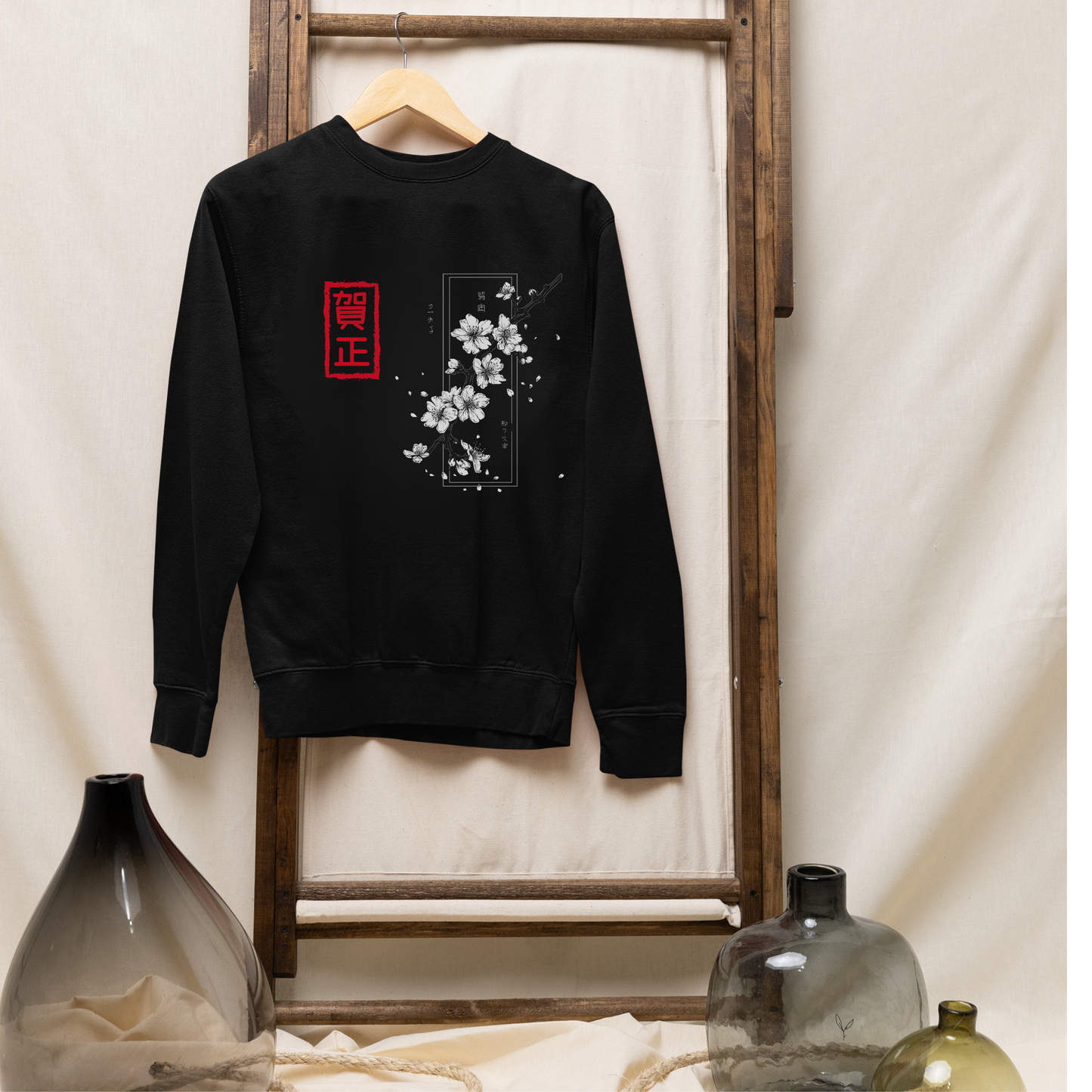Subtle Japanese Anime Streetwear - Sakura Flower Shirt