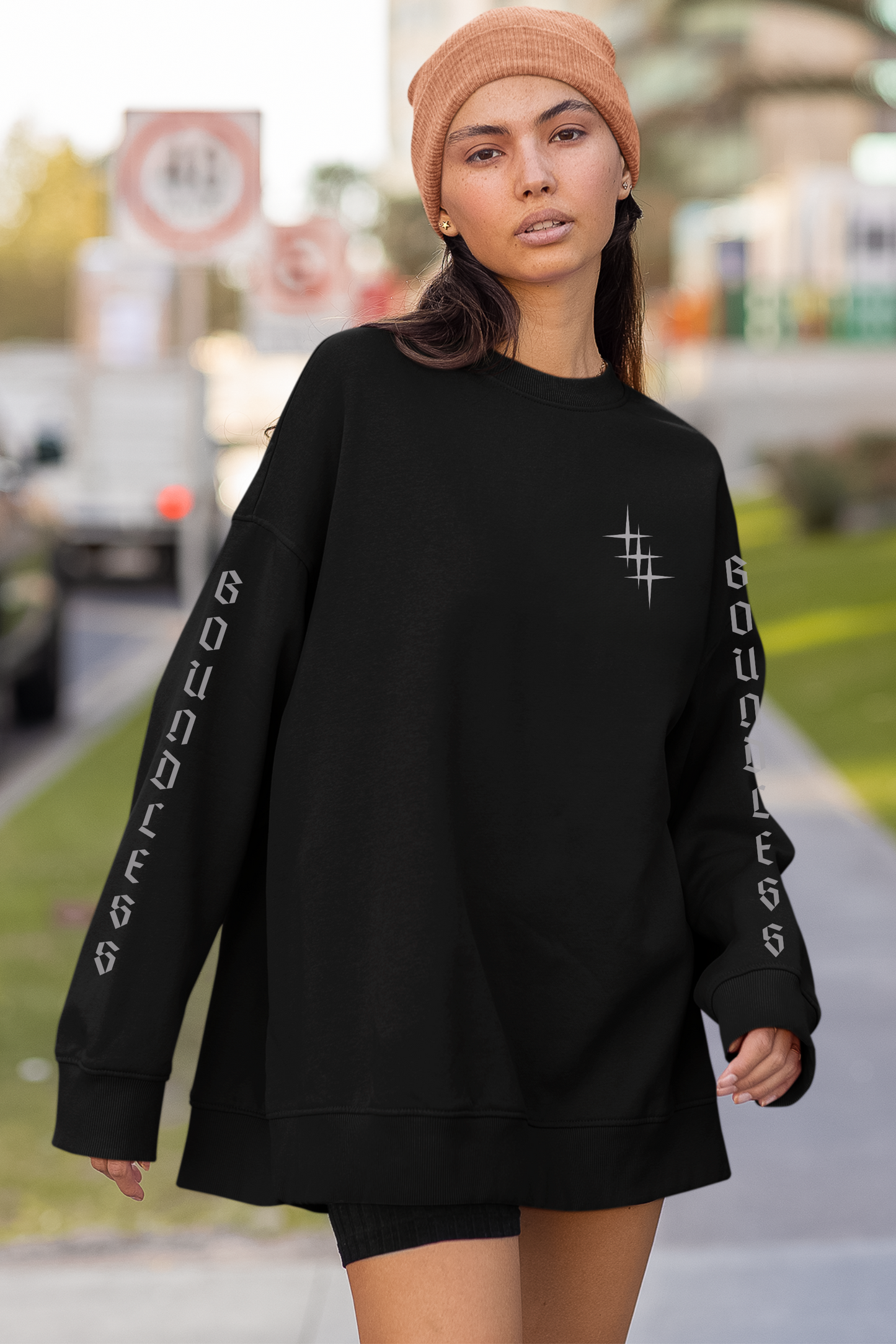 Unisex Anime Sweatshirt,  Aesthetic, Minimalist Gothic Boundless Crewneck