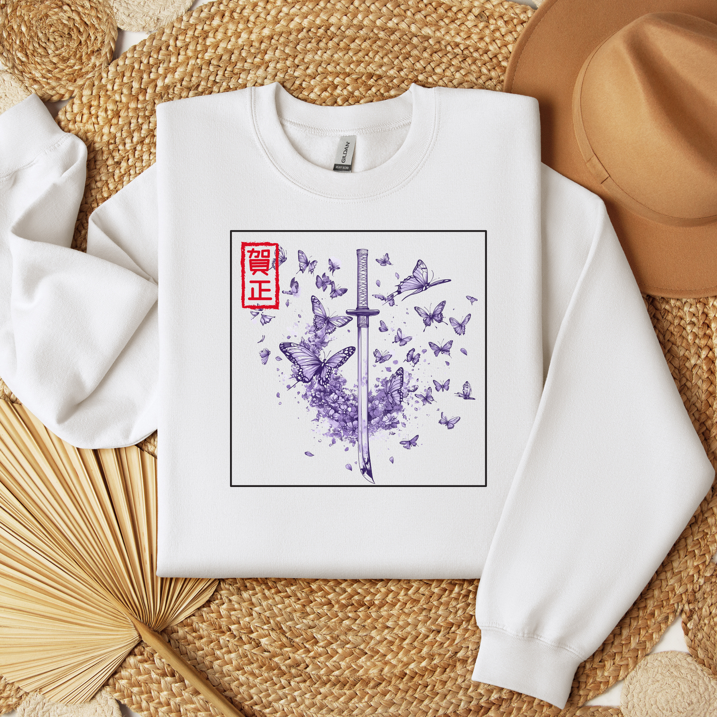 Subtle Japanese Anime Streetwear - Katana Butterfly Sword
