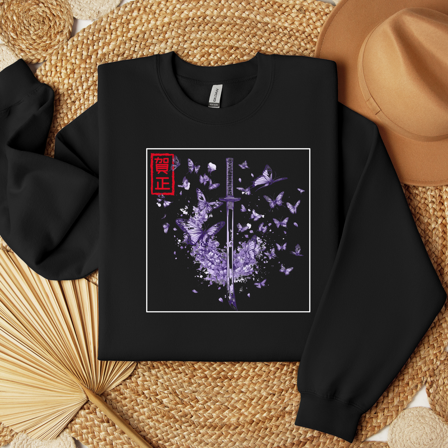 Subtle Japanese Anime Streetwear - Katana Butterfly Sword