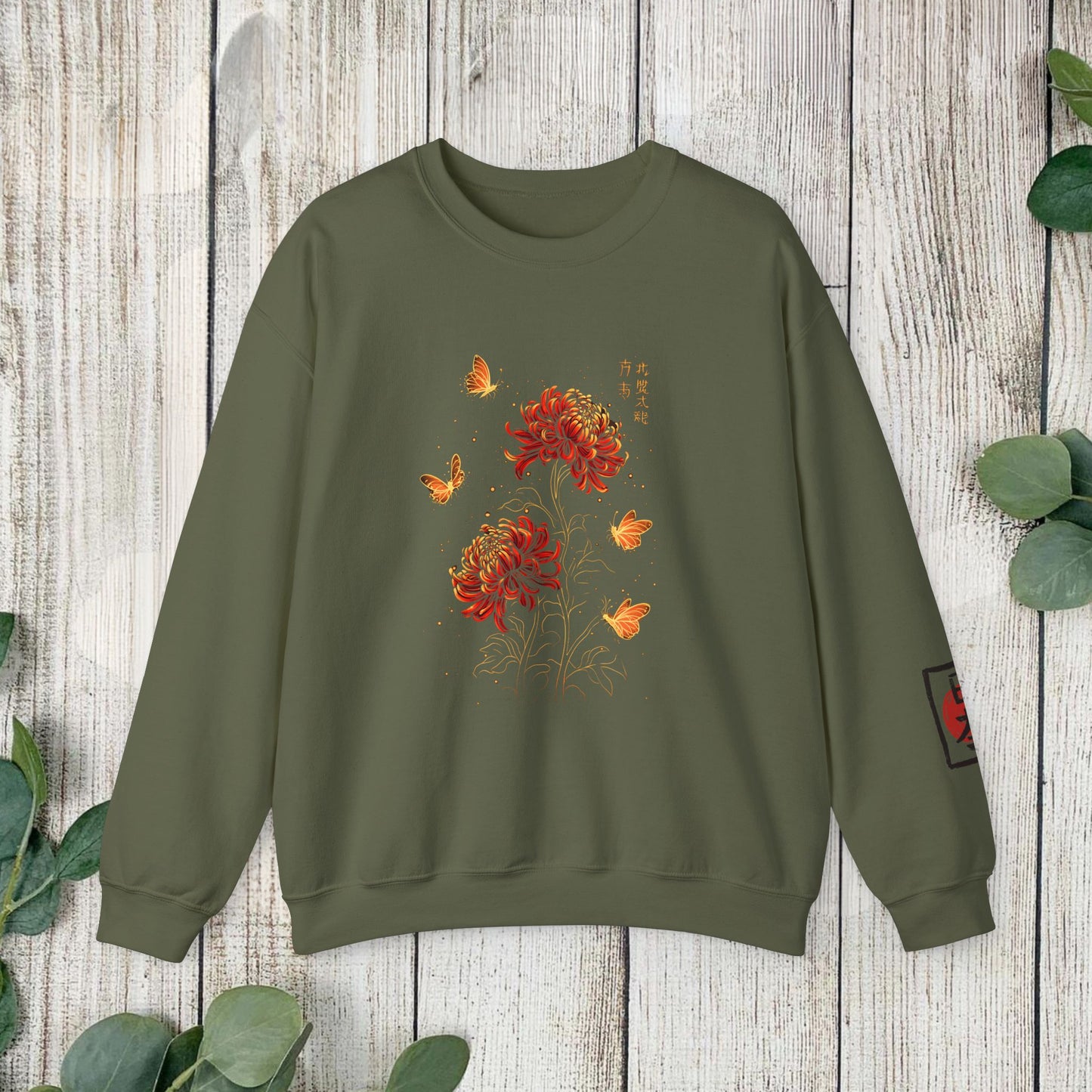 Red Spider Lily & Butterflies Anime Unisex Sweatshirt