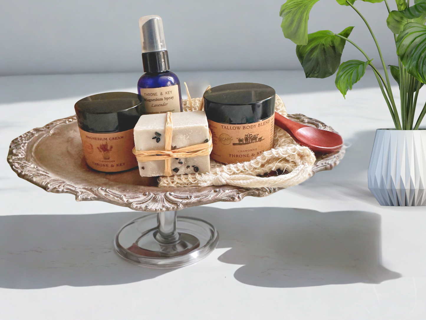 Peace & Pamper Spa Gift Box – Tallow Body Butter, Magnesium Lavender Cream & Body Spray | Relaxation Gift Set, Organic Wellness Self Care Box