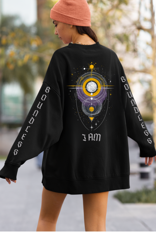 Unisex Anime Sweatshirt,  Aesthetic, Minimalist Gothic Boundless Crewneck