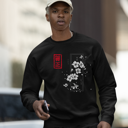 Subtle Japanese Anime Streetwear - Sakura Flower Shirt