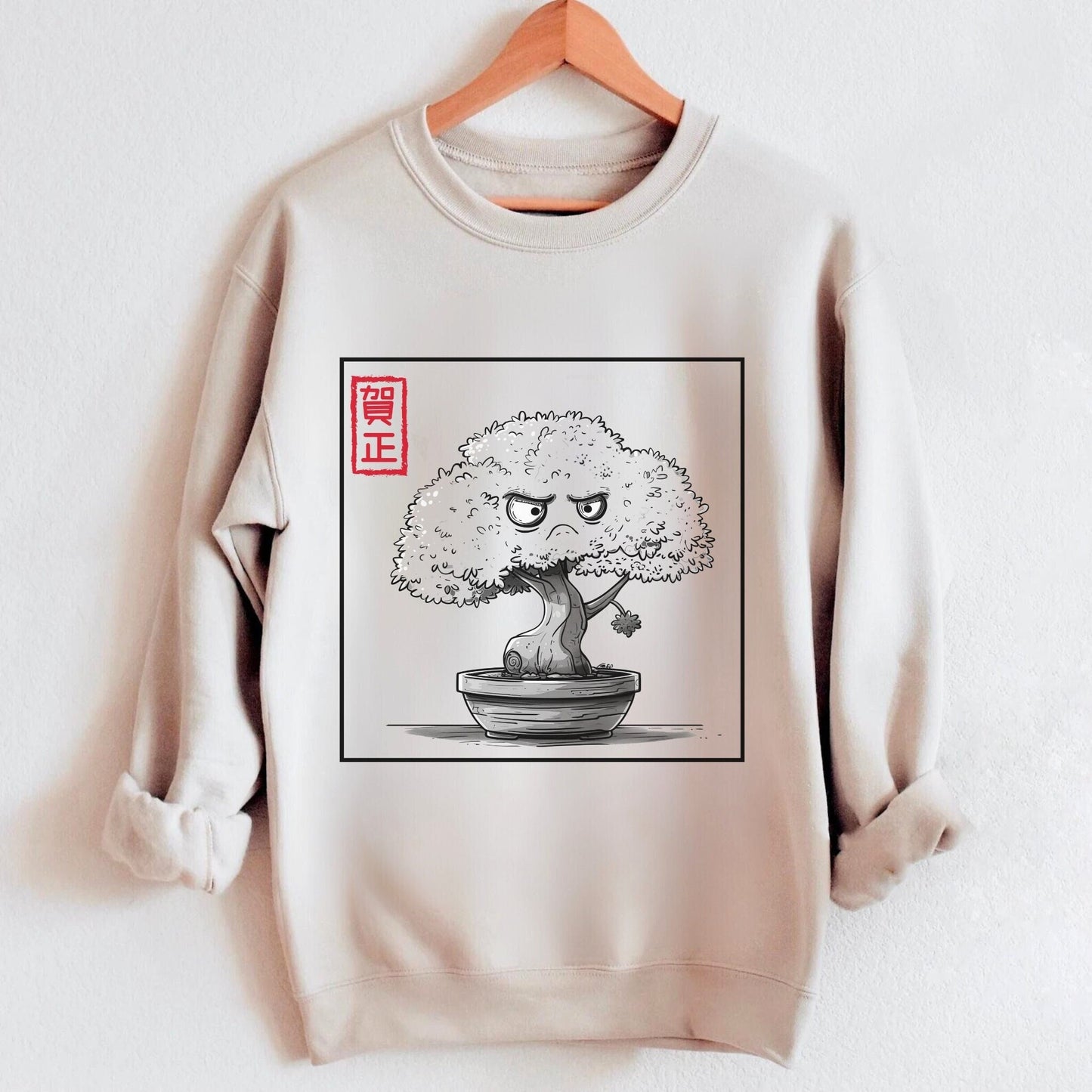 Grumpy Bonsai Tree Anime Crewneck