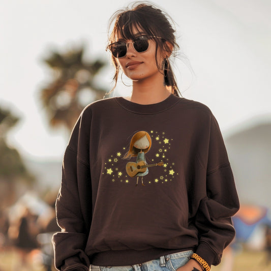Guitar Girl Pop Art Shirt - Coquette VSCO Rockstar Design