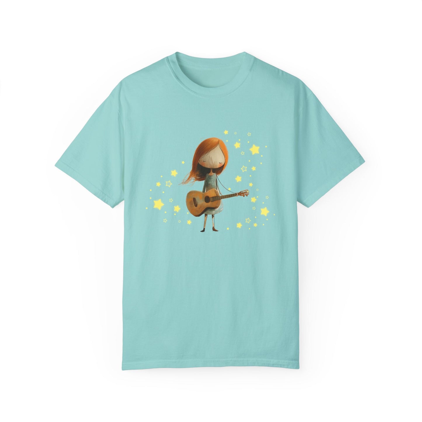Guitar Girl Pop Art Shirt - Coquette VSCO Rockstar Design
