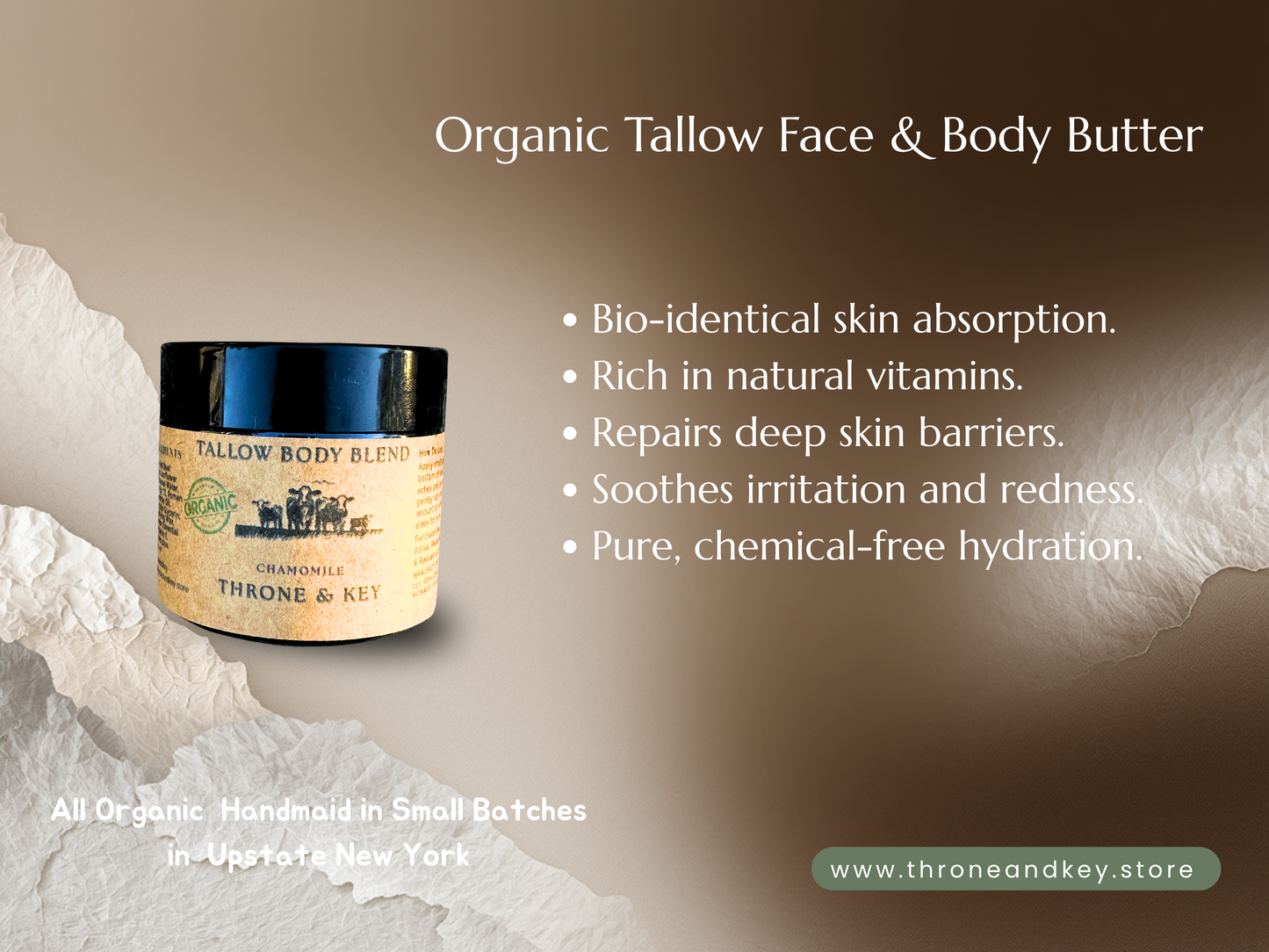 Father's Day Organic Spa Gift Box – Tallow Body Butter, Magnesium Sandalwood Cream & Body Spray